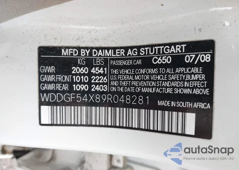 2009 Mercedes-Benz C 300 Luxury/Sport from USA, damaged, VIN WDDGF54X89R048281